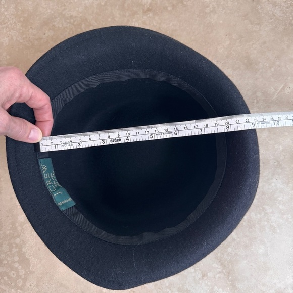J Crew Black Wool Fedora Cloche Hat Womens One Size - Picture 9 of 9